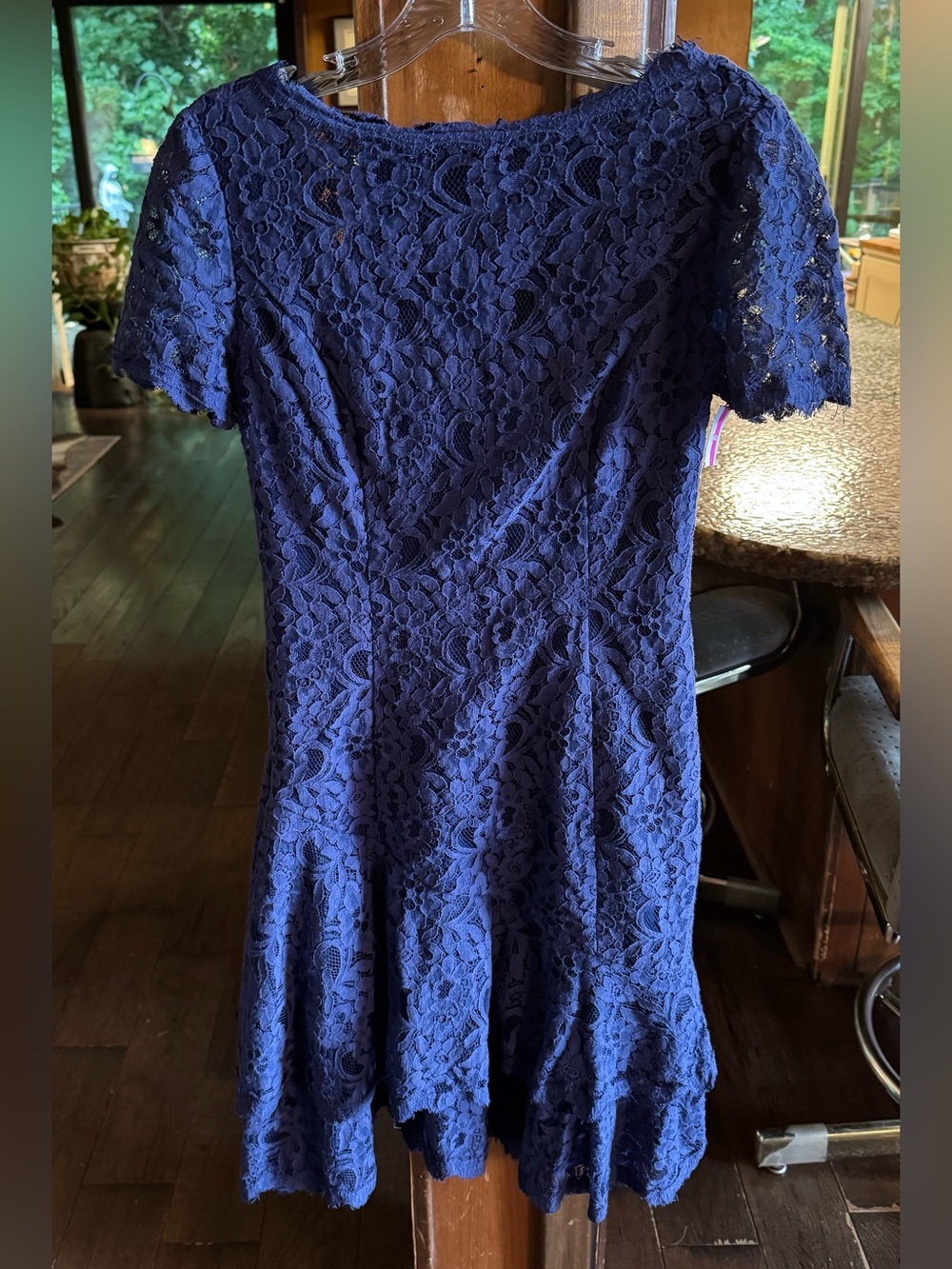 NWT SHANI blue, lace sheath holiday, cocktail, wedding, prom dress. Size 2.